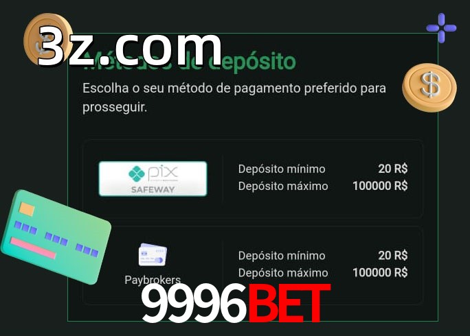 O cassino 9996BETbet oferece uma grande variedade de métodos de pagamento